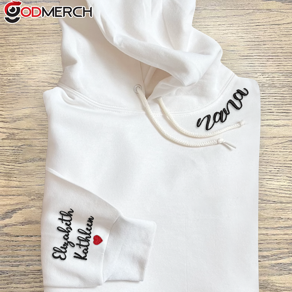 Godmerch Grandma Nana Embroidered Hoodie-3